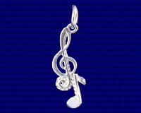 Sterling silver Music note charm